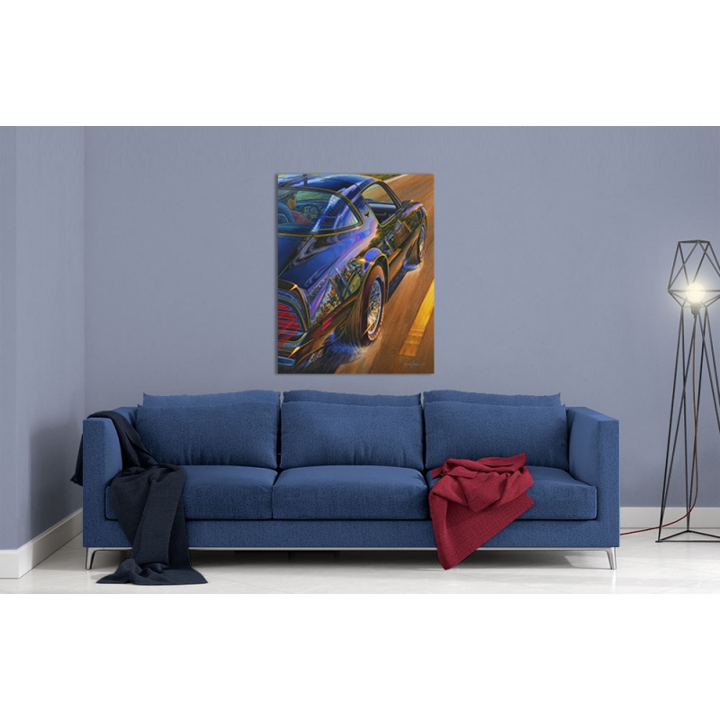 Gallery Edition Canvas (ready to hang): durable waterproof coating, gallery wrapped onto 1½" deep hardwood stretcher bars.